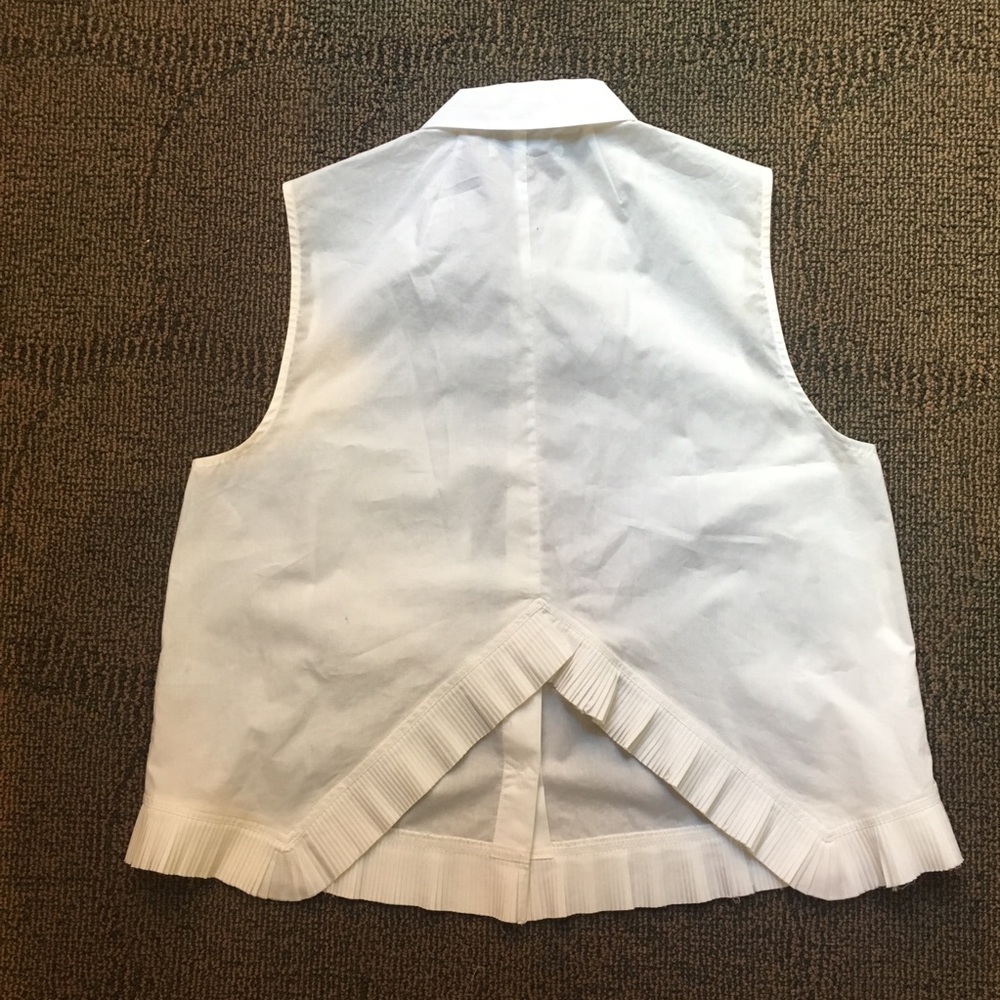 MADEWELL - Pagoda Button down Top White, Large - Picture 2 of 4